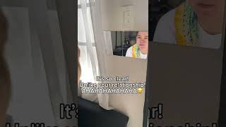 Wall mirror sticker budol 🤣 trendingshorts viralvideo trending [upl. by Lamond957]