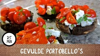 Vegetarisch recept Gevulde Portobellos [upl. by Adiaroz]