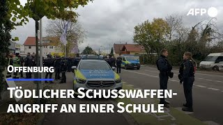 Tödlicher Schusswaffenangriff an einer Schule in Offenburg  AFP [upl. by Lidda]