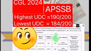 APSSB 2024 CGL FINAL RESULT [upl. by Atiuqaj]