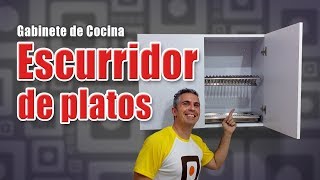 Mueble organizador para platos  COCINA MODULAR  Gabinete escurridor de platos Muebles de melamina [upl. by Randall403]