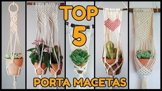 5 MEJORES Maceteros Colgantes de Pared ⭐Decora tu casa con Plantas y Macramé [upl. by Alyehc193]