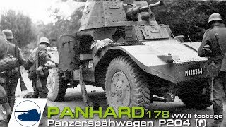 WW2 Panhard 178  Panzerspähwagen P204 f footage [upl. by Atinad]