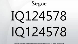 Segoe [upl. by Hodgson589]