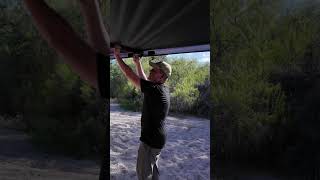 iKamper ExoShell 270 Awning Review Quick Setup in 112° Arizona Heat [upl. by Stacie277]