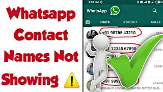 whatsapp contact name not showing [upl. by Aihsyt961]