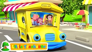 Wheels on the Bus  Kindergarten Nursery Rhymes for Babies  Cartoon Songs by Little Treehouse [upl. by Attayek]