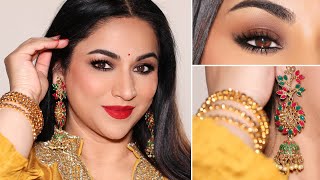 Transform Your Look Expert Tips for a Stunning Indian Festival Makeup with Smudged Smokey Eyes [upl. by Faden]