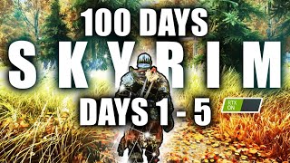 I MUST BEAT SKYRIM IN 100 DAYS  Perfectly Balanced Hardcore Skyrim Challenge live [upl. by Anahsirk218]