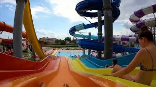 Rainbow WaterSlide at Nymphaea WaterPark Oradea Romania [upl. by Reseta]