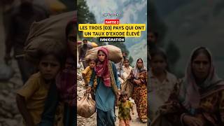 Part 2 LES 03 PAYS QUI ONT UN TAUX DEXODE ÉLEVÉ shorts shortvideo peoples exodus discovery [upl. by Rennane]