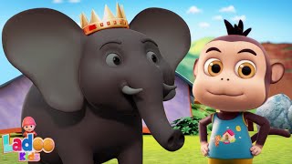 Hathi Raja in Black हाथी राजा Chal Mere Ghode  More Hindi Nursery Rhymes for Kids [upl. by Jarietta]