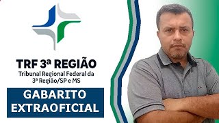 TRF 3  Gabarito Extraoficial  Correção da Prova  Tribunal Regional Federal 3ª Região [upl. by Masuh]