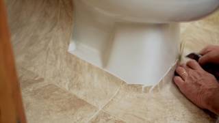 How to Install Sheet Vinyl Around a Toilet [upl. by Geanine686]