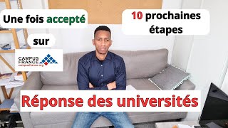 Que faire en cas dacceptation sur campus France  réponse des universités sur Campus France [upl. by Durkee]