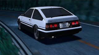 Takumi Drives the Repaired 86 Initial D Fifth Stage [upl. by Asertal]