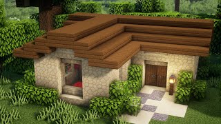 How to Build a Easy Sandstone House in Minecraft  Minecraft House Tutorial [upl. by Reinhart]