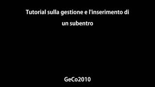 Inserimento di un subentro [upl. by Carlyle]