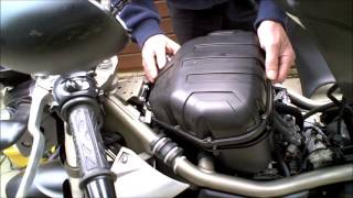 Yamaha XJ6 Air filter change [upl. by Raphael]