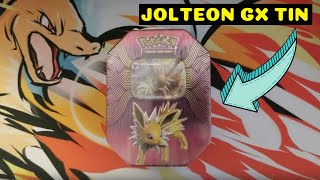 JOLTEON GX TIN OPENING CHARIZARD PULL [upl. by Naahs]