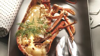 Recette  Homard breton rôti au four au beurre salé des frères Jaguin [upl. by Josy]