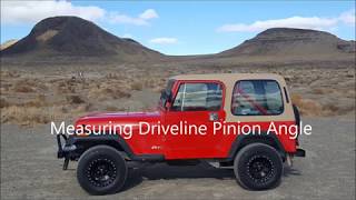 88 Wrangler Driveline Pinion Angle Measurement [upl. by Keon]