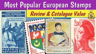 Most Popular Stamps From Europe Review amp Catalogue Value  European Philately [upl. by Ertnod]