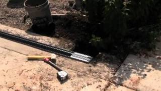 Channel Drain Protect Gravel Area from Washing Away Divert Water on Driveway [upl. by Ardy]