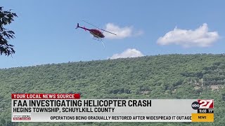 FAA NTSB investigating helicopter crash near Hegins [upl. by Pollie]