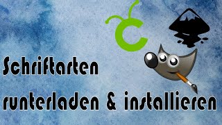 Schriftarten runterladen amp installieren  Gimp Cricut Inkscape etc [upl. by Ros]