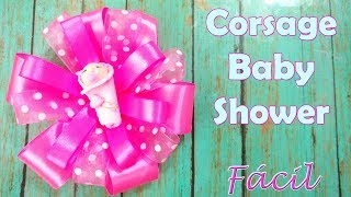 IDEAS PARA BABY SHOWER  Como hacer un CORSAGE para Baby Shower souvenirs [upl. by Other]