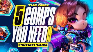 The Only 5 Comps You Need to Climb on Patch 1416  TFT Set 12 Guide [upl. by Madai539]