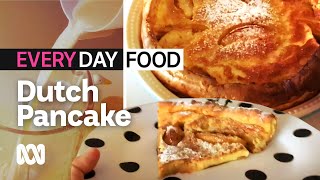 Easy Dutch baby pancake with caramel apple  Everyday Food  ABC Australia [upl. by Ahsimek]