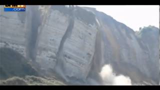 Cliff Collapse Caught on Video [upl. by Sreip]