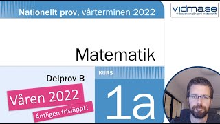 Matematik 1a Nationellt prov VT 2022 Del B [upl. by Downing436]