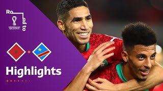 Morocco v Congo DR  FIFA World Cup Qatar 2022 Qualifier  Match Highlights [upl. by Levins]