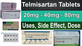 Telmisartan tablets 40 mg 20 mg 80 mg in Hindi  Pharmacology  uses side effect Dosage [upl. by Aradnahc]