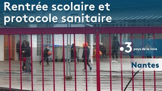 Rentrée scolaire sous protocole sanitaire à Nantes [upl. by Nyladnewg]