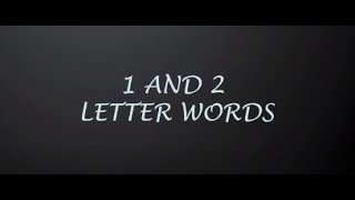 1 and 2 letter words Phonics [upl. by Prudhoe]