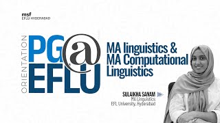 PGEFLU  All about MA Linguistics amp MA Computational Linguistics in EFLU  msf EFLU [upl. by Regazzi]