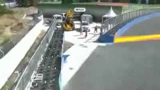 GP2 Valencia 2010 Josef Kral Huge Airborne Crash [upl. by Nyrraf]