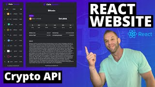 Build A React JS Website  Cryptocurrency API  MultiPage App With React Router DOM [upl. by Anelhtak]