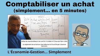 COMPTABILISER UN ACHAT en deux étapes en 5 minutes [upl. by Humpage]