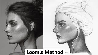 Mastering the Loomis Method  Side Face Portrait of a Girl Step By Step [upl. by Gayle195]