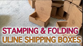 BEHIND THE SCENES  Stamping amp Folding Uline Shipping Boxes [upl. by Nahtahoj]