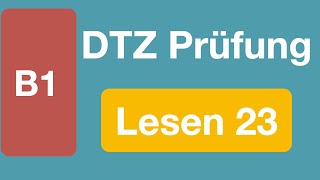 b1gastb1lesen Prüfungoktober 2023 German Test For Immigranten I gast DTZ telc gast [upl. by Emmons30]