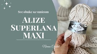 Alize Superlana maxi koje sve obuke za heklanje imam od tog materijala neke su free [upl. by Ynoble]