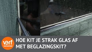 Strak kitten met Beglazingskit  Buitendeur Schilderen 8 [upl. by Iinde]