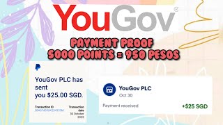 YouGov Paying Survey App  5000 points  950pesos [upl. by Etyak28]