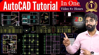 AutoCAD 2024 Tutorial For Beginners  Submission Drawing 4 Hours [upl. by Ytitsahc]